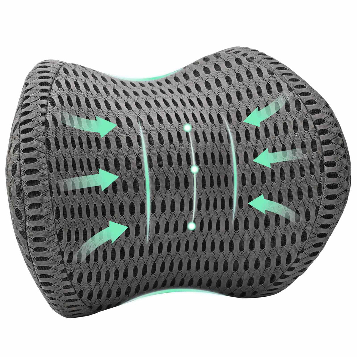 VidaXL oreiller cervical avec coussin réglable gris 31 x 22 x 13 cm maille 4D