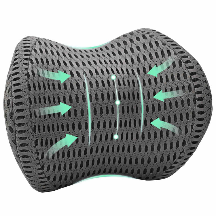 VidaXL oreiller cervical avec coussin réglable gris 31 x 22 x 13 cm maille 4D