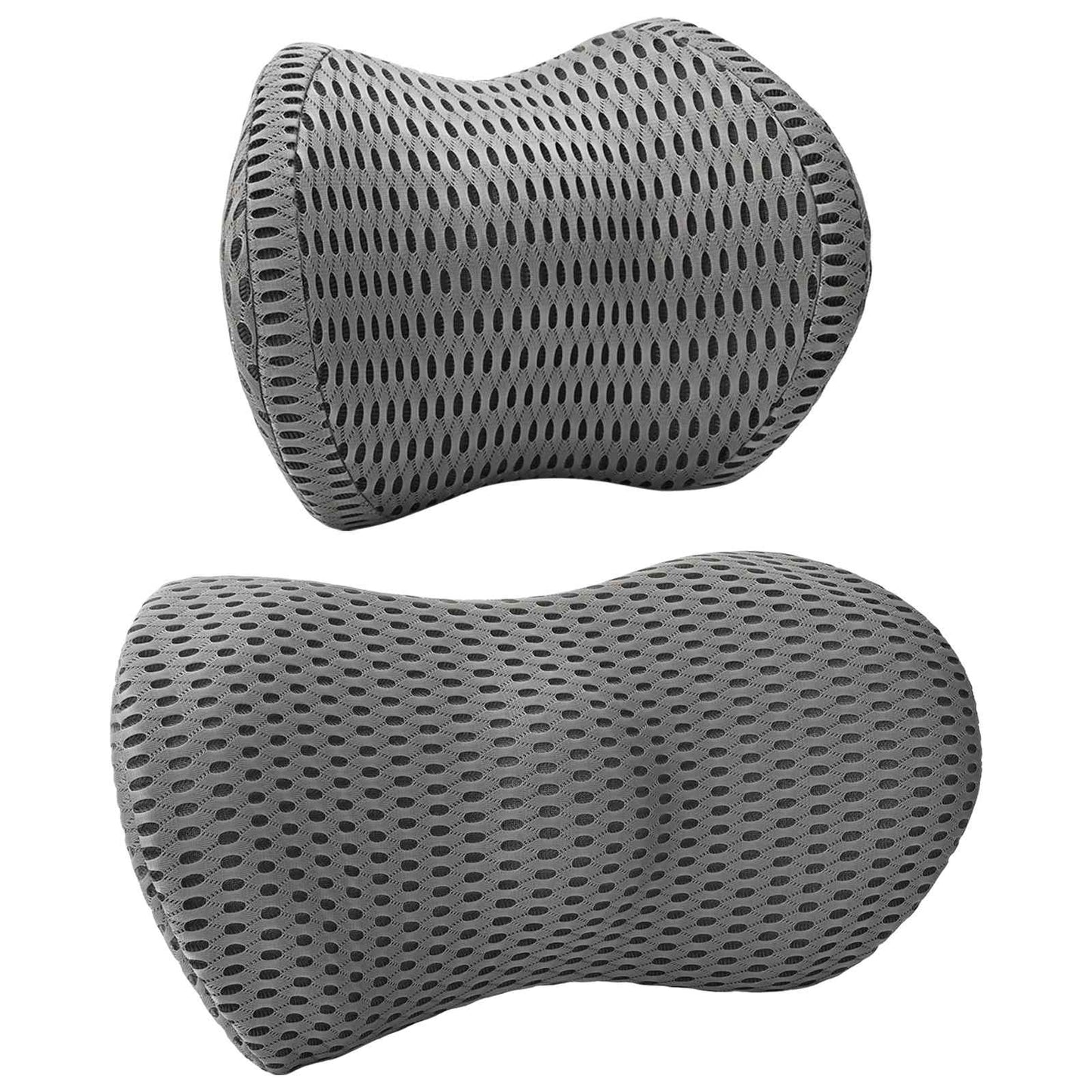 VidaXL ensemble de coussins avec coussin réglable 2 pcs gris maille 4D