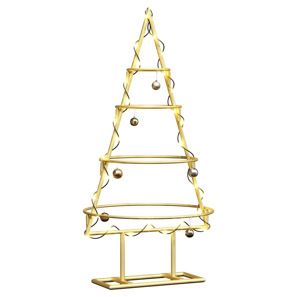 VidaXL sapin de Noël en métal avec or standard 60 cm en acier thermolaqué