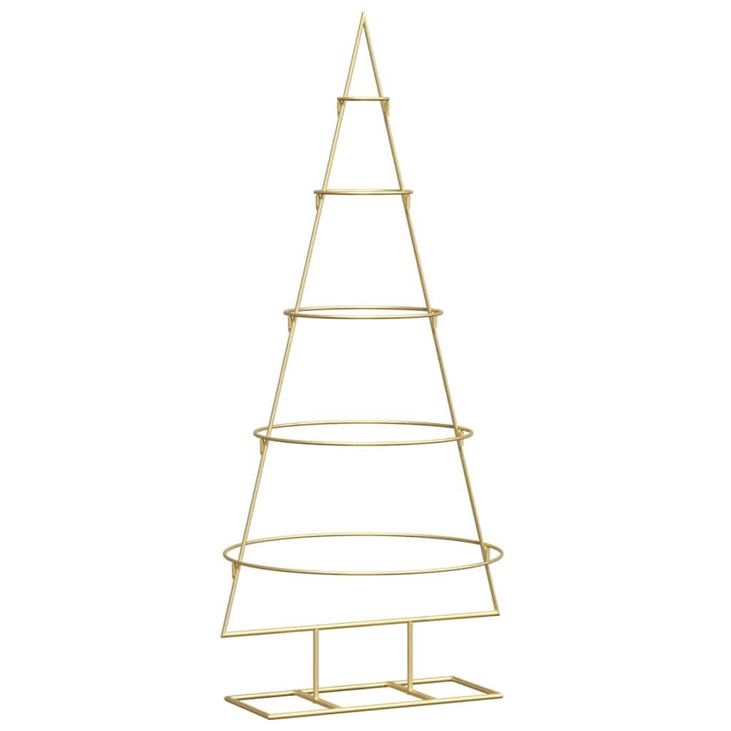 Vidaxx sapin de Noël en métal doré 124,5 cm en acier thermolaqué