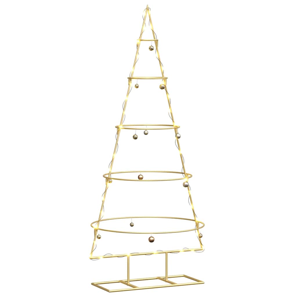 Vidaxx sapin de Noël en métal doré 124,5 cm en acier thermolaqué