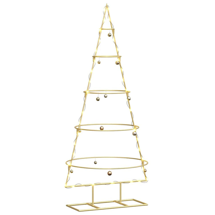 Vidaxx sapin de Noël en métal doré 124,5 cm en acier thermolaqué