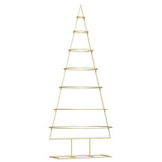 Vidaxxl sapin de Noël en métal avec standard doré 180 cm en acier thermolaqué - afbeelding 2