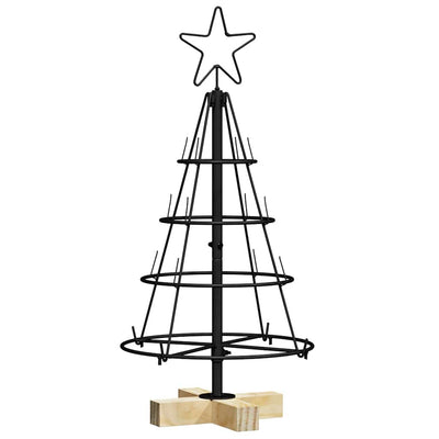 Vidaxl Sapin de Noël en forme de cône avec acier noir standard 60 cm