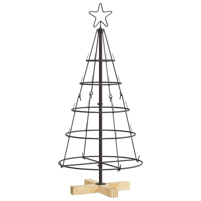 VidaXL Sapin de Noël en forme de cône avec acier noir standard 90 cm