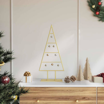 VidaXL sapin de Noël en métal avec or standard 60 cm en acier thermolaqué