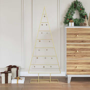 VidaXL sapin de Noël en métal avec or standard 125 cm en acier thermolaqué - afbeelding 1