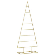 VidaXL sapin de Noël en métal avec or standard 125 cm en acier thermolaqué - afbeelding 2