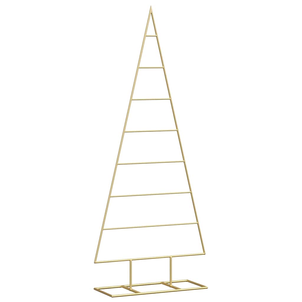 VidaXL sapin de Noël en métal avec or standard 125 cm en acier thermolaqué