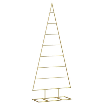 VidaXL sapin de Noël en métal avec or standard 125 cm en acier thermolaqué