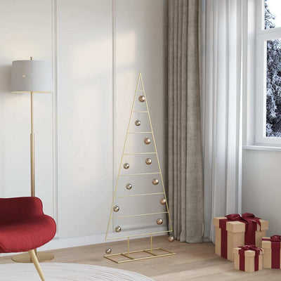 Vidaxx sapin de Noël en métal avec or standard 150 cm en acier thermolaqué