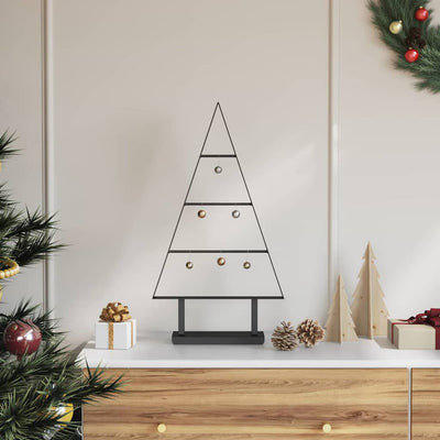 VidaXL sapin de Noël en métal avec acier noir standard 60 cm