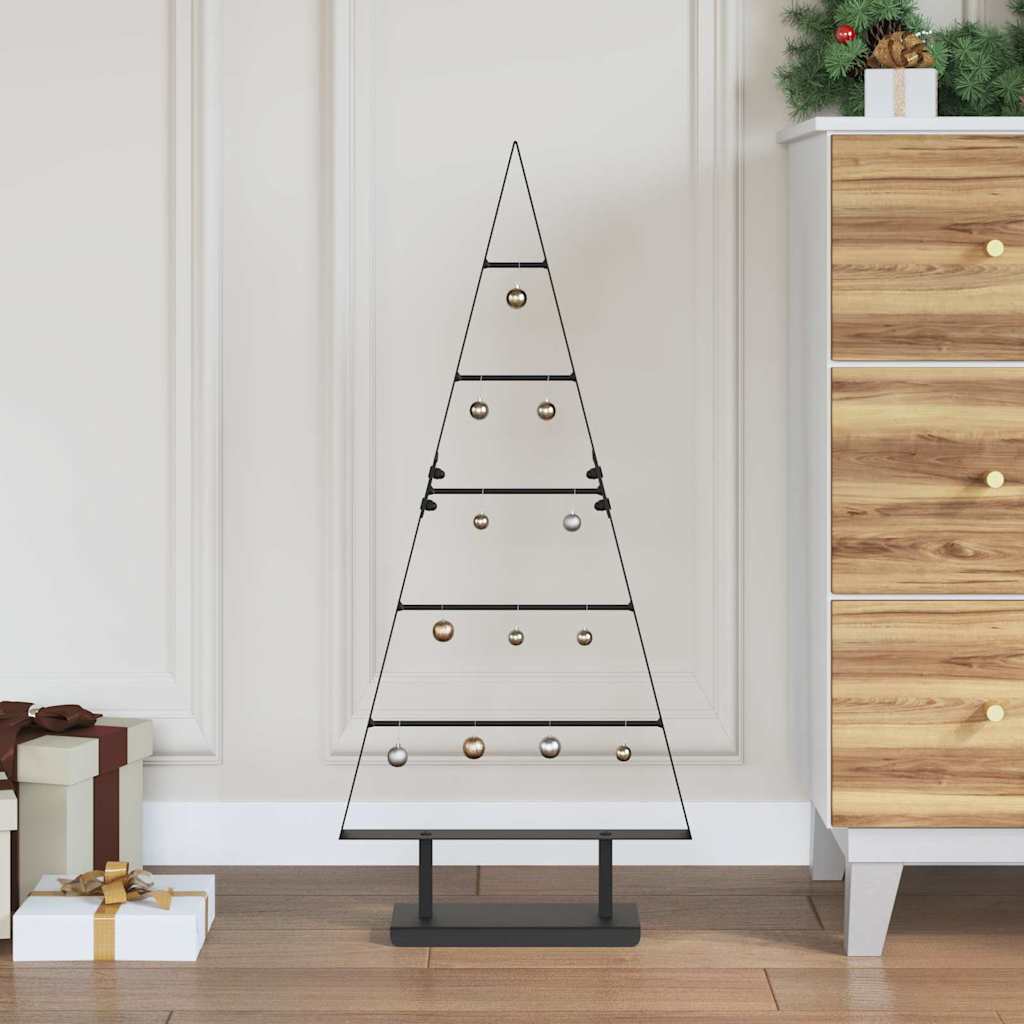 VidaXL sapin de Noël en métal avec acier noir standard 90 cm