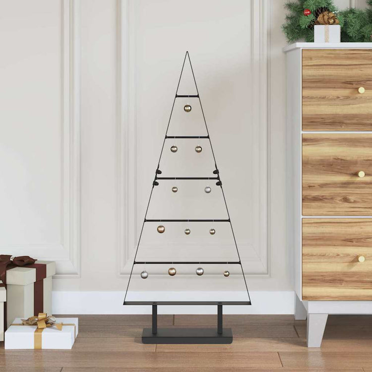 VidaXL sapin de Noël en métal avec acier noir standard 90 cm