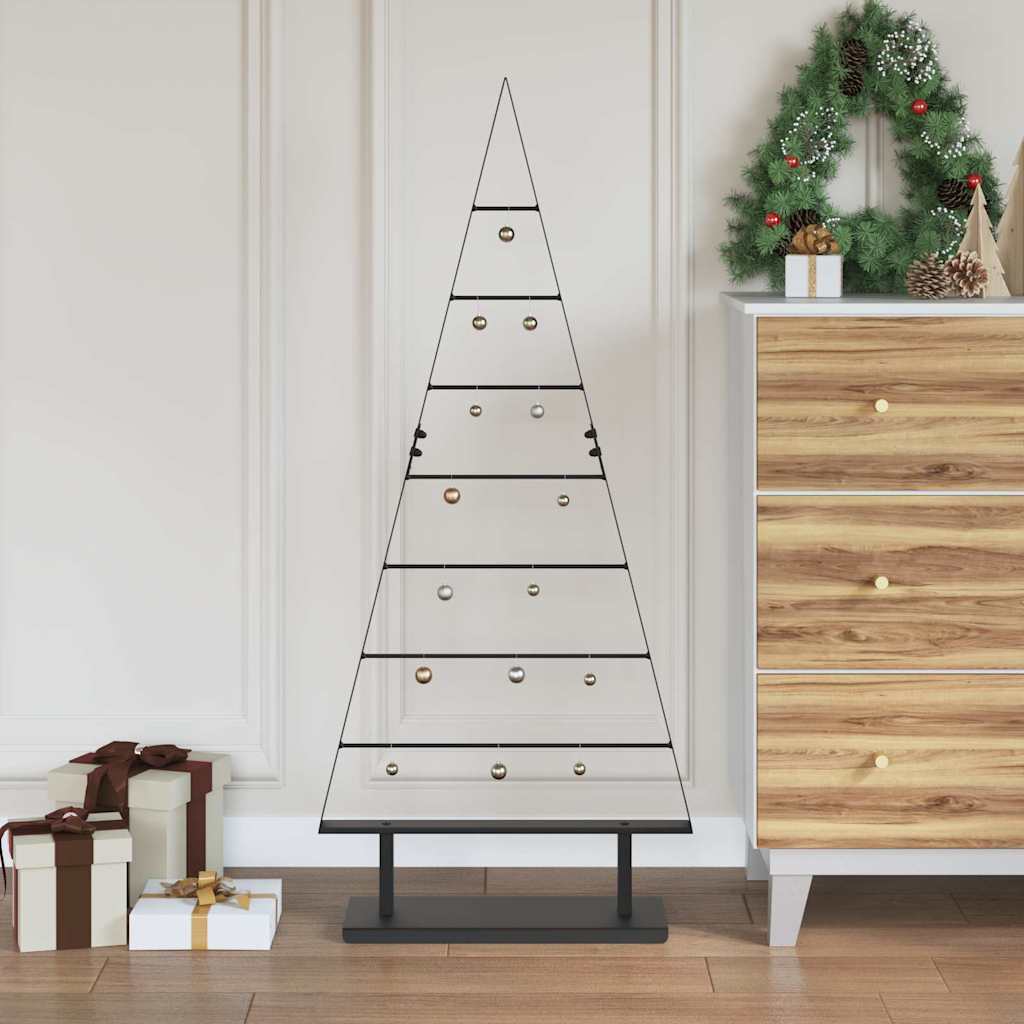 Sapin de Noël en métal Vidaxx avec acier noir standard 125,5 cm