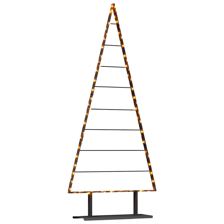 VidaXL sapin de Noël en métal avec acier noir standard 180 cm