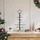 Vidaxx sapin de Noël en métal noir 59,5 cm en acier thermolaqué