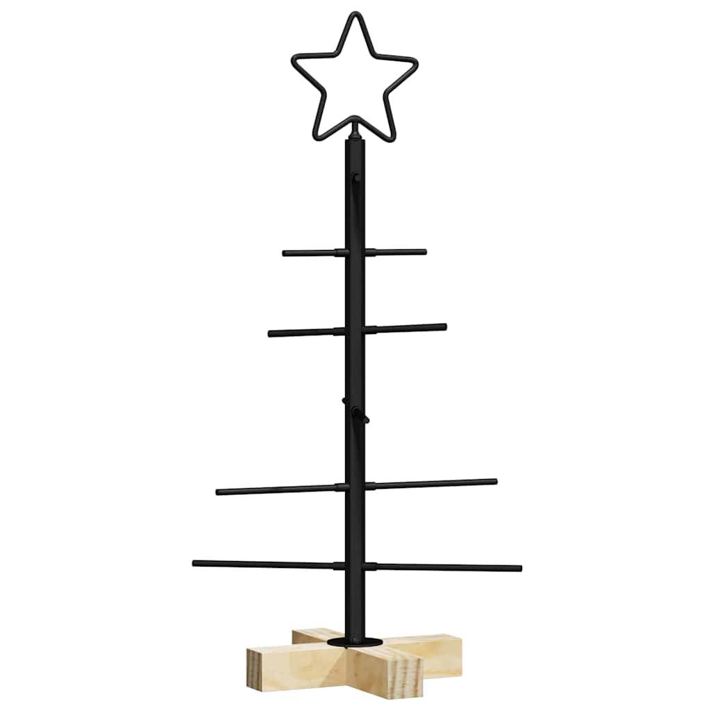 Vidaxx sapin de Noël en métal noir 59,5 cm en acier thermolaqué