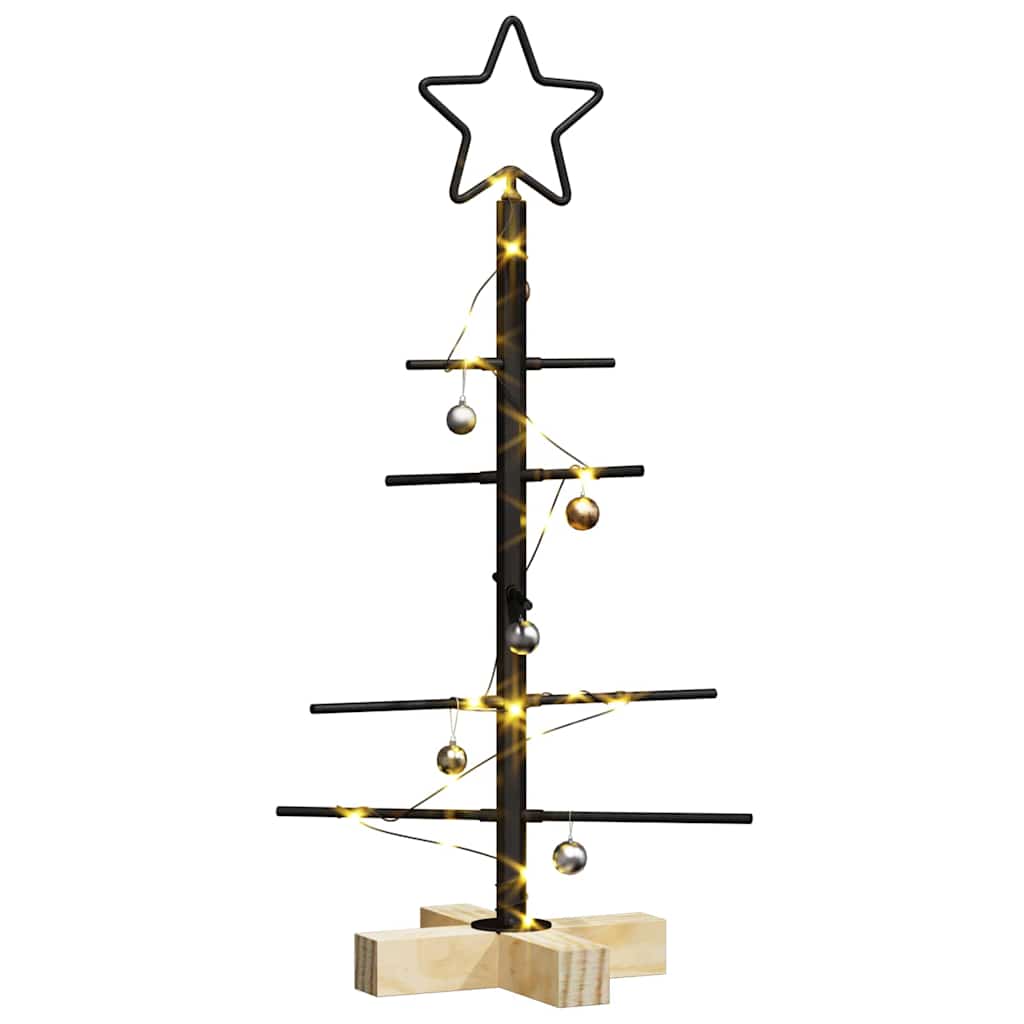 Vidaxx sapin de Noël en métal noir 59,5 cm en acier thermolaqué