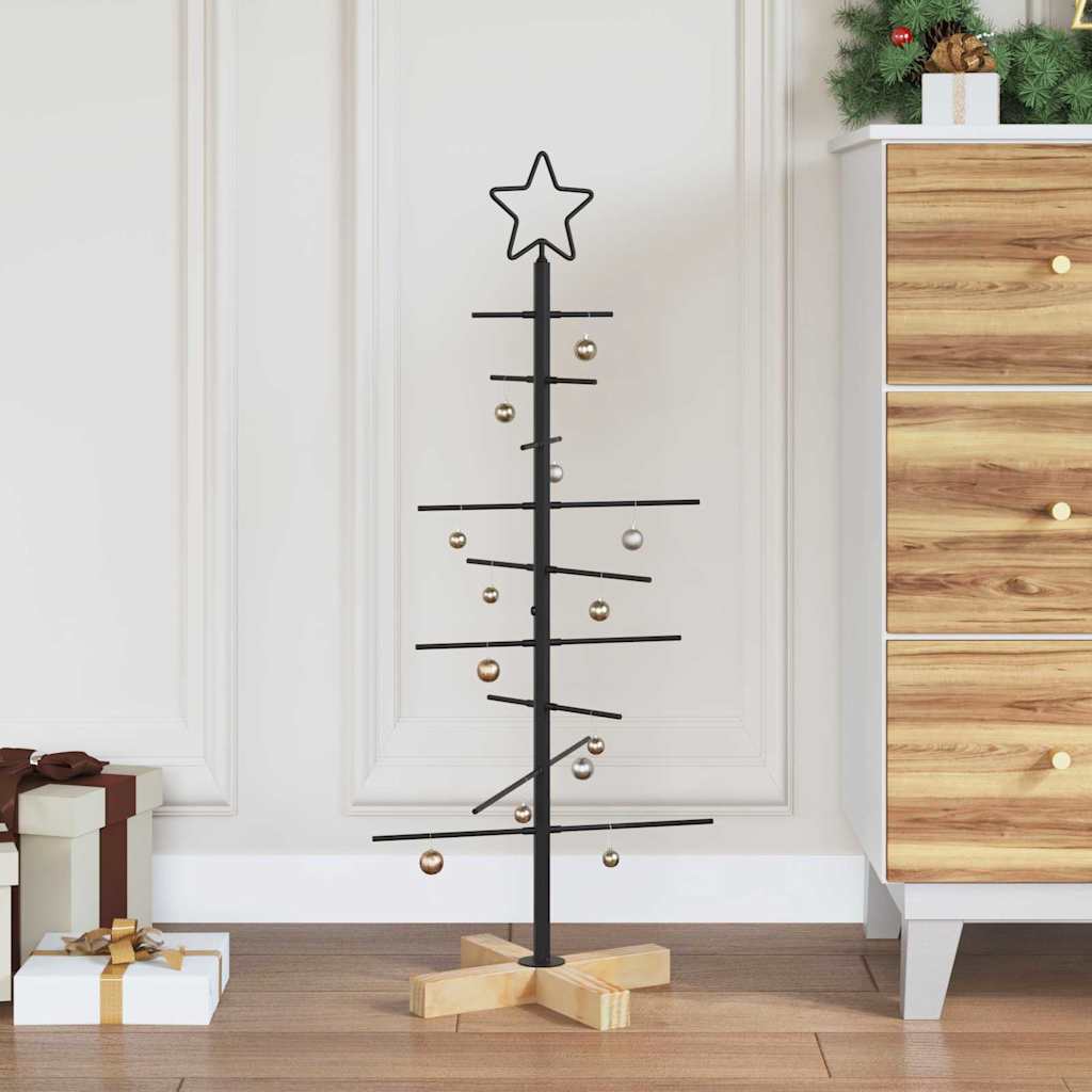 Sapin de Noël en métal Vidaxx avec acier thermolaqué noir standard 89 cm