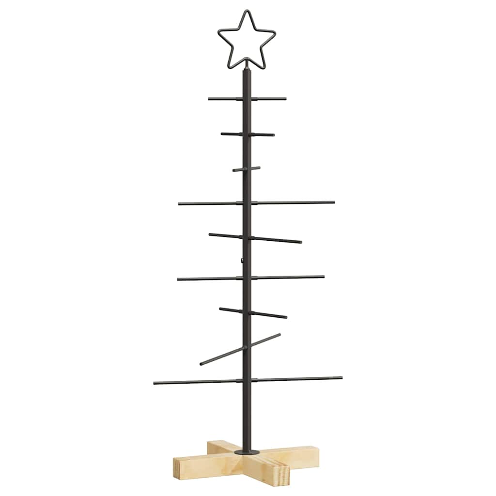 Sapin de Noël en métal Vidaxx avec acier thermolaqué noir standard 89 cm