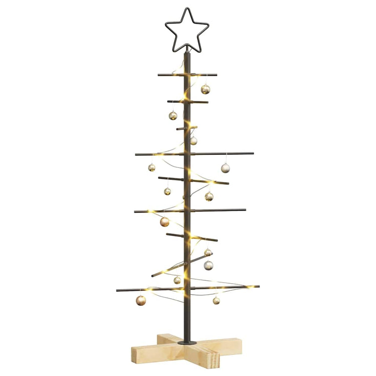 Sapin de Noël en métal Vidaxx avec acier thermolaqué noir standard 89 cm