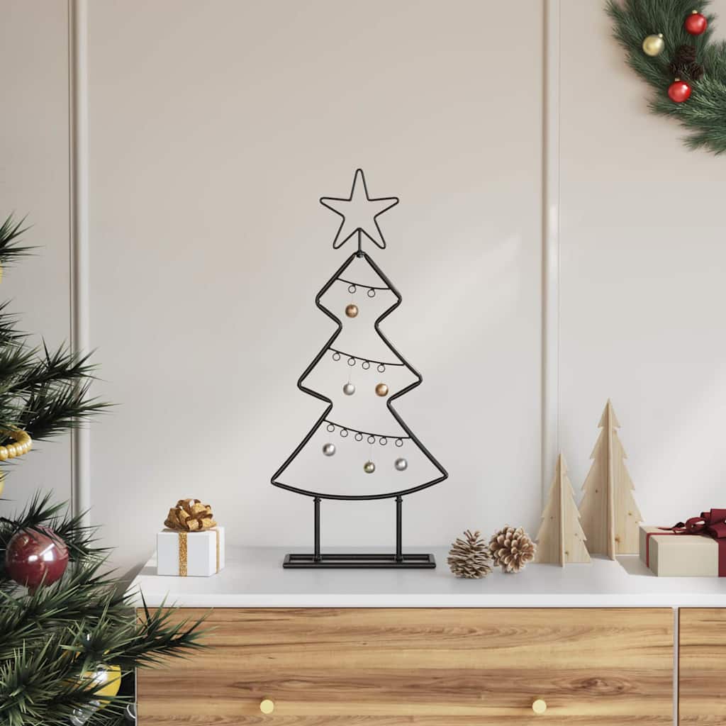 VidaXL sapin de Noël en métal avec acier noir standard 60 cm