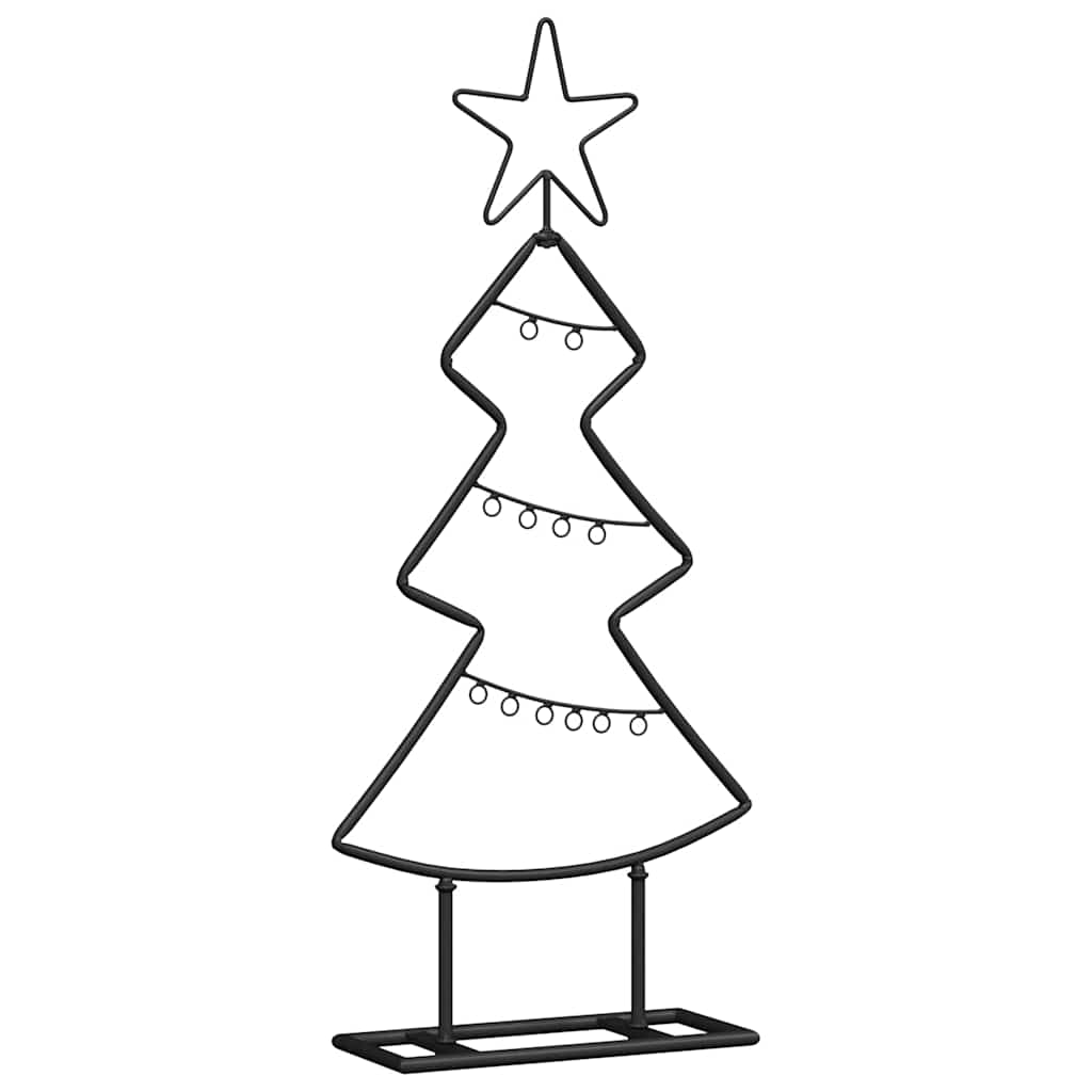 VidaXL sapin de Noël en métal avec acier noir standard 60 cm