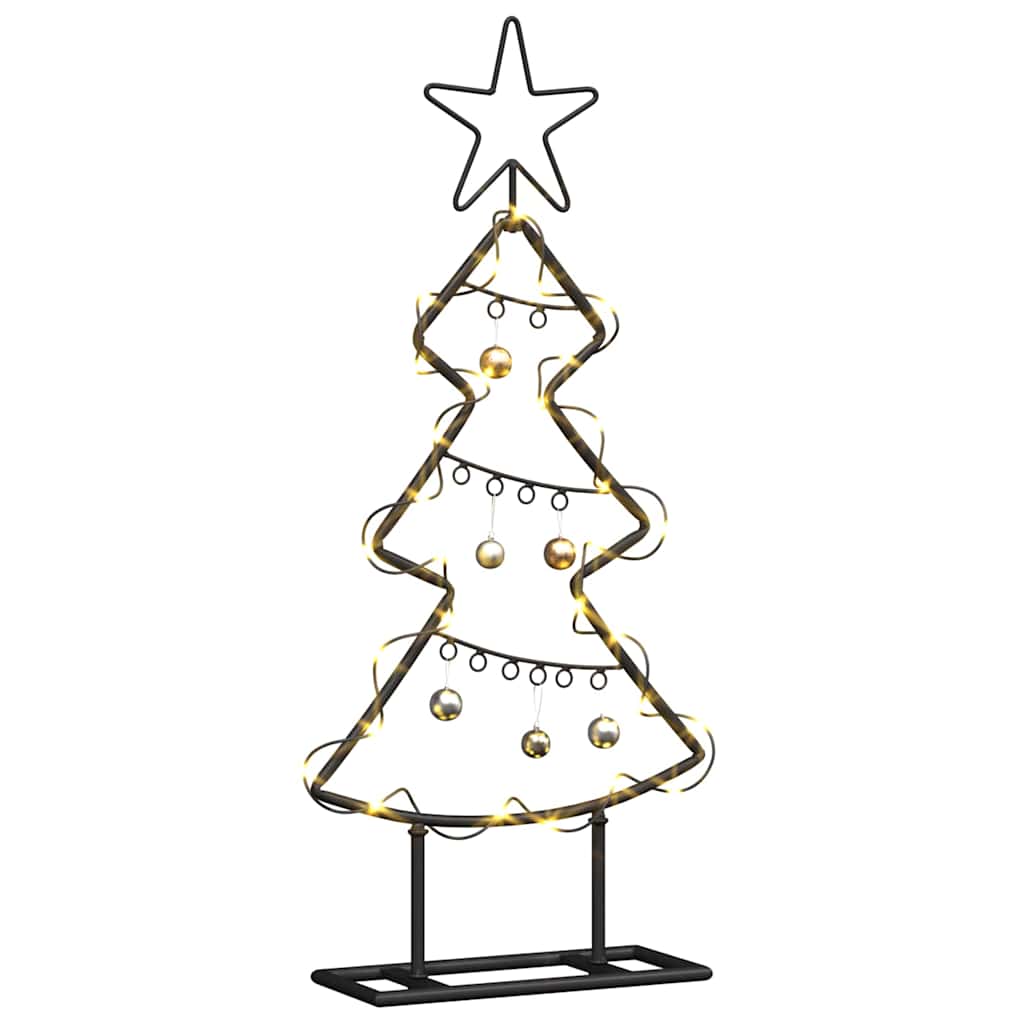 VidaXL sapin de Noël en métal avec acier noir standard 60 cm