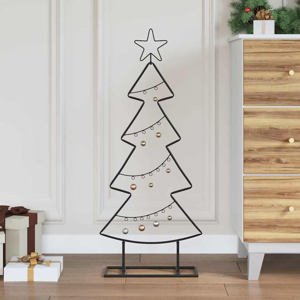 Sapin de Noël en métal Vidaxx avec acier noir standard 90,5 cm