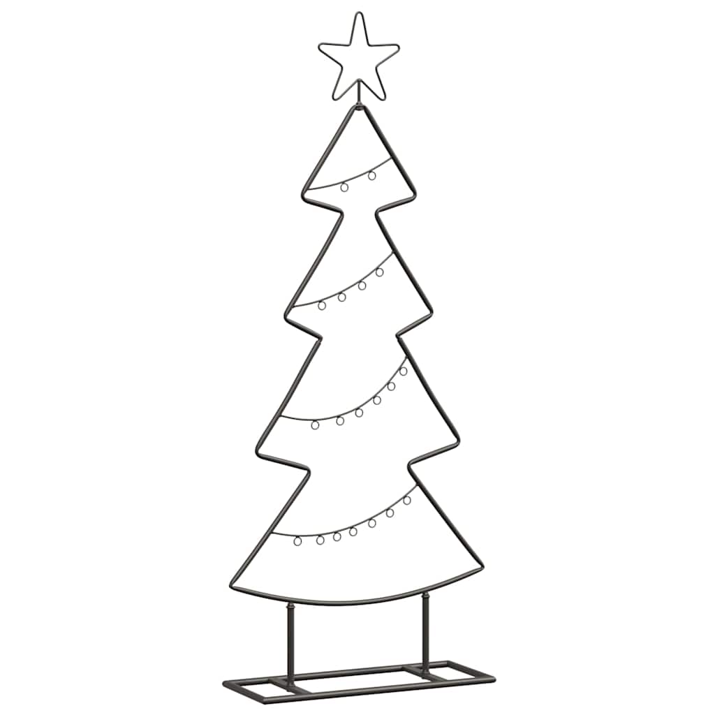 Sapin de Noël en métal Vidaxx avec acier noir standard 90,5 cm