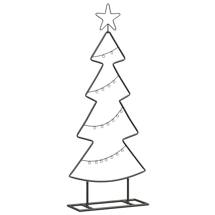 Sapin de Noël en métal Vidaxx avec acier noir standard 90,5 cm