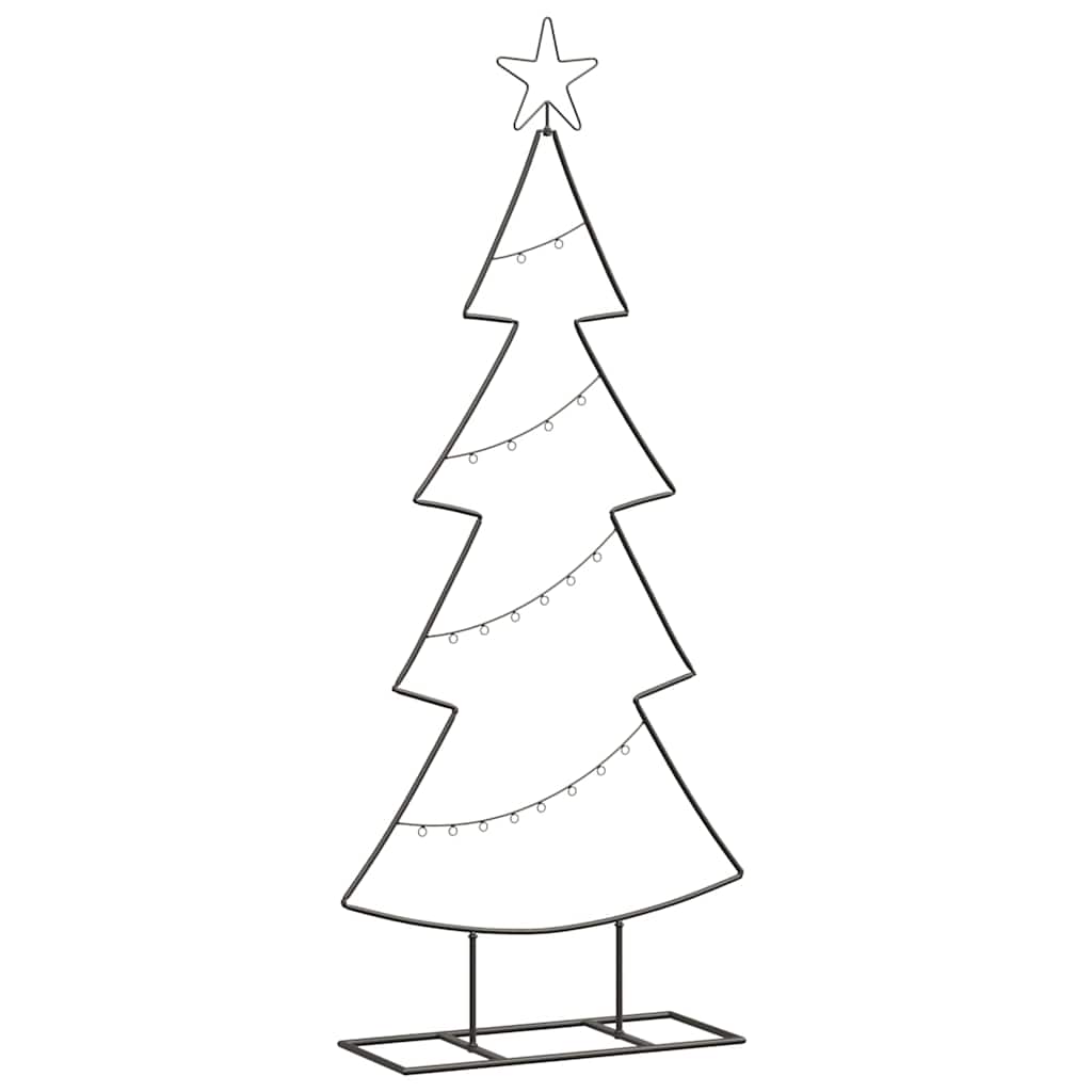 VidaXL sapin de Noël en métal avec acier noir standard 125 cm