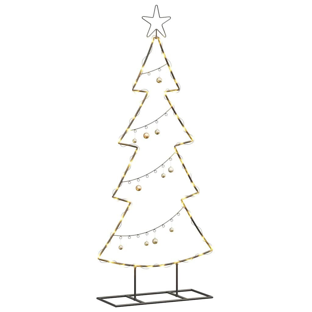 VidaXL sapin de Noël en métal avec acier noir standard 125 cm