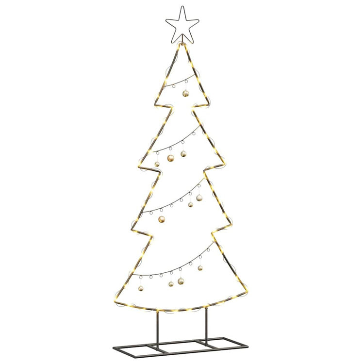 VidaXL sapin de Noël en métal avec acier noir standard 125 cm