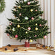 Vidaxx Support pour sapin de Noël 1,73 rouge 50 x 50 x 16 cm en bois de pin massif