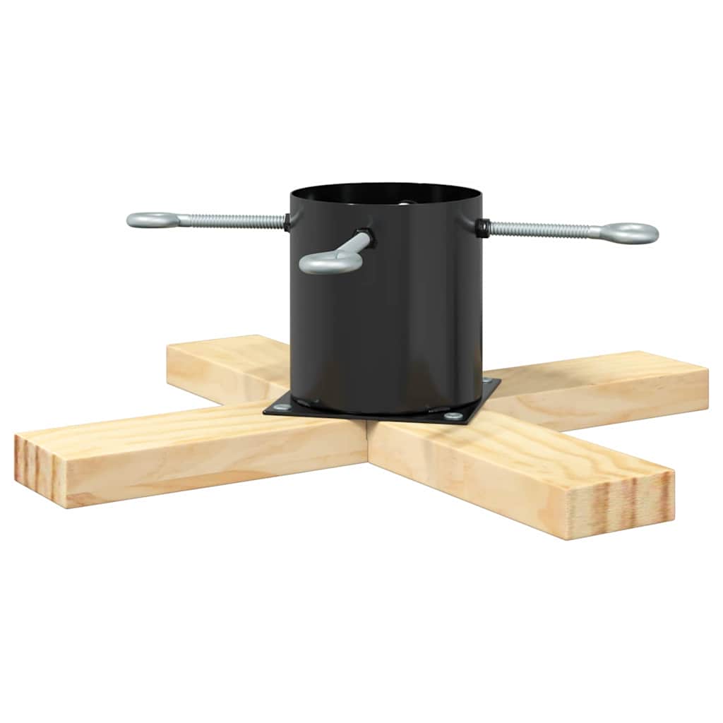 Vidaxx Support pour sapin de Noël noir 50 x 50 x 16 cm en bois de pin massif