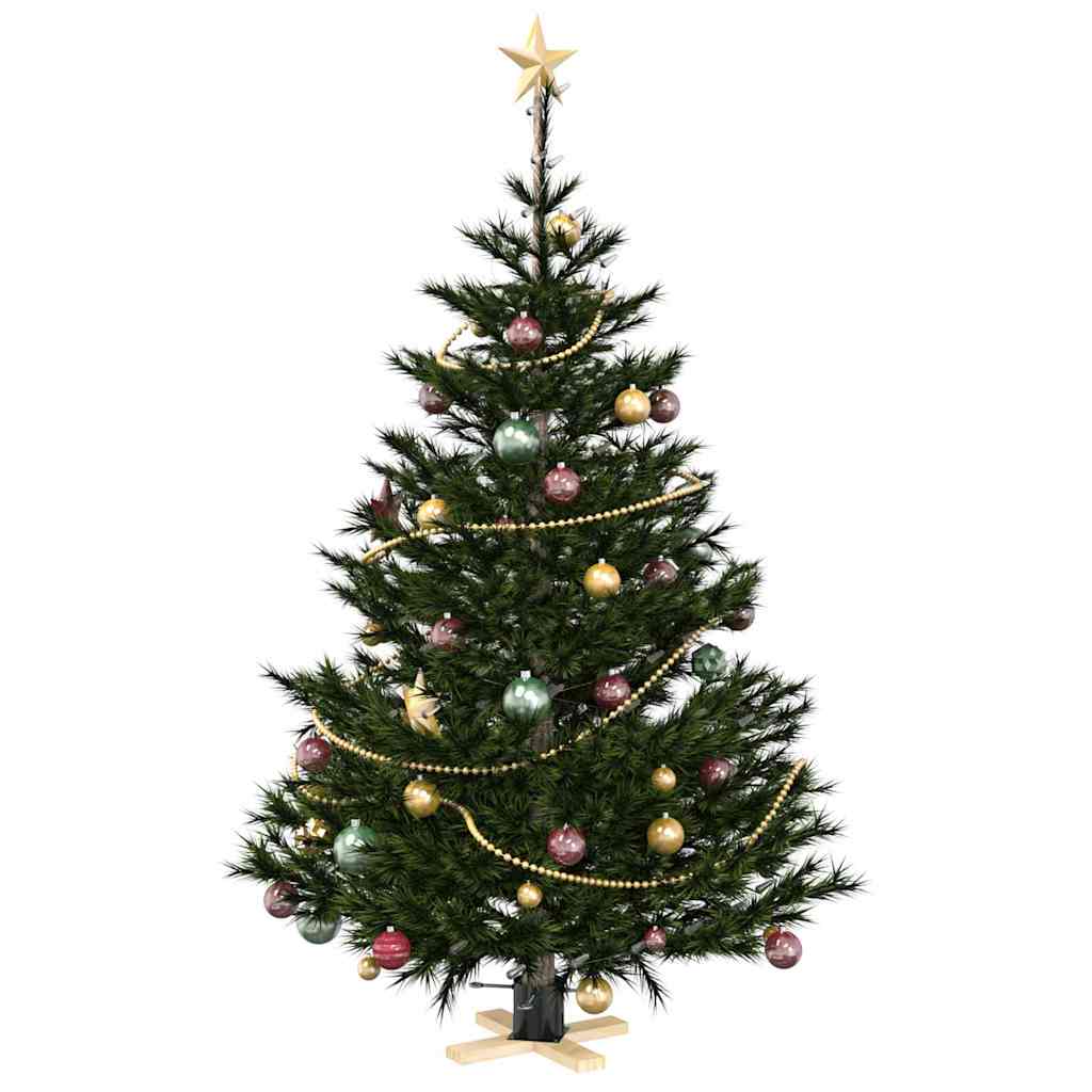 Vidaxx Support pour sapin de Noël noir 50 x 50 x 16 cm en bois de pin massif