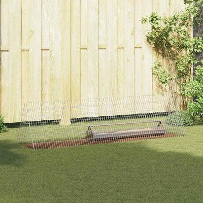 Vidaxx poulailler argent 215 x 55 x 55 cm acier galvanisé