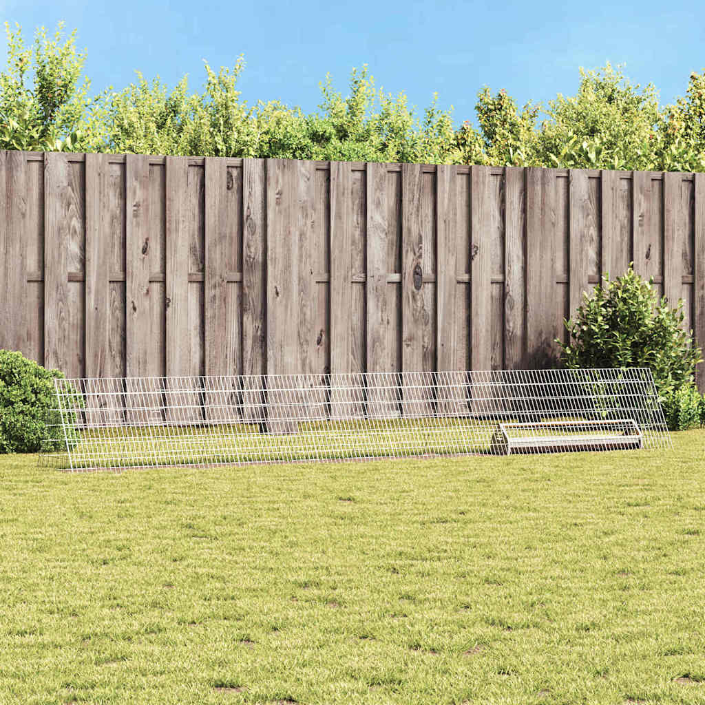 Vidaxx poulailler argent 430 x 55 x 55 cm acier galvanisé