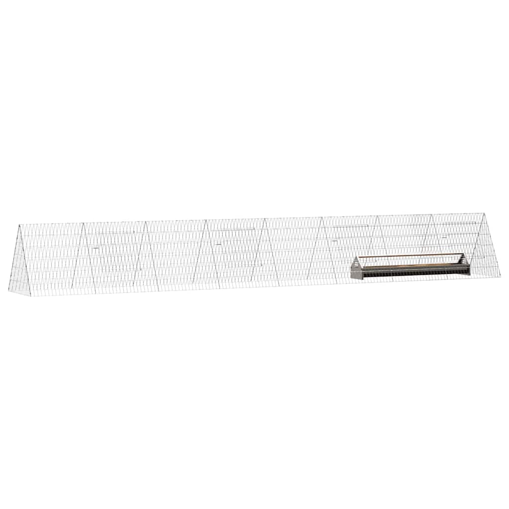 Vidaxx poulailler argent 430 x 55 x 55 cm acier galvanisé