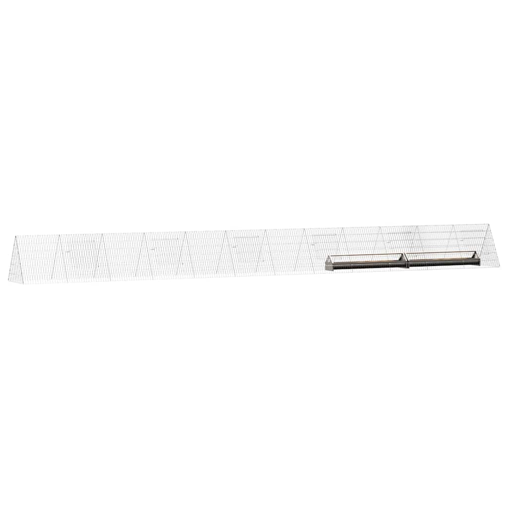 Vidaxx poulailler argent 650 x 55 x 55 cm acier galvanisé