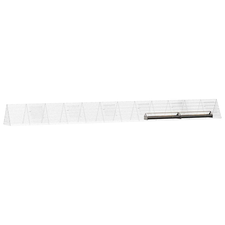 Vidaxx poulailler argent 650 x 55 x 55 cm acier galvanisé