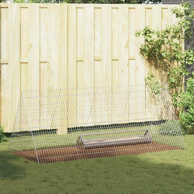 Vidaxx poulailler argent 215 x 100 x 85 cm acier galvanisé