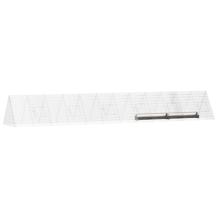 Vidaxx poulailler argent 650 x 100 x 85 cm acier galvanisé