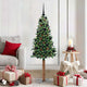 Vidaxx sapin de Noël slim vert 150 cm PVC et bois de pin massif