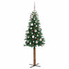 Vidaxx sapin de Noël slim vert 150 cm PVC et bois de pin massif