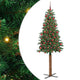Vidaxx sapin de Noël slim vert 180 cm PVC et bois de pin massif