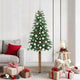 Vidaxx sapin de Noël slim vert 180 cm PVC et bois de pin massif